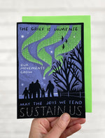 Load image into Gallery viewer, Sustain Us Solstice Screen Printed Card
